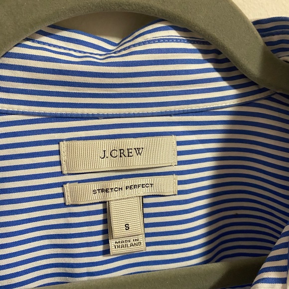 J. Crew Blue & White Pinstripe Button-Up - S - Picture 2 of 3